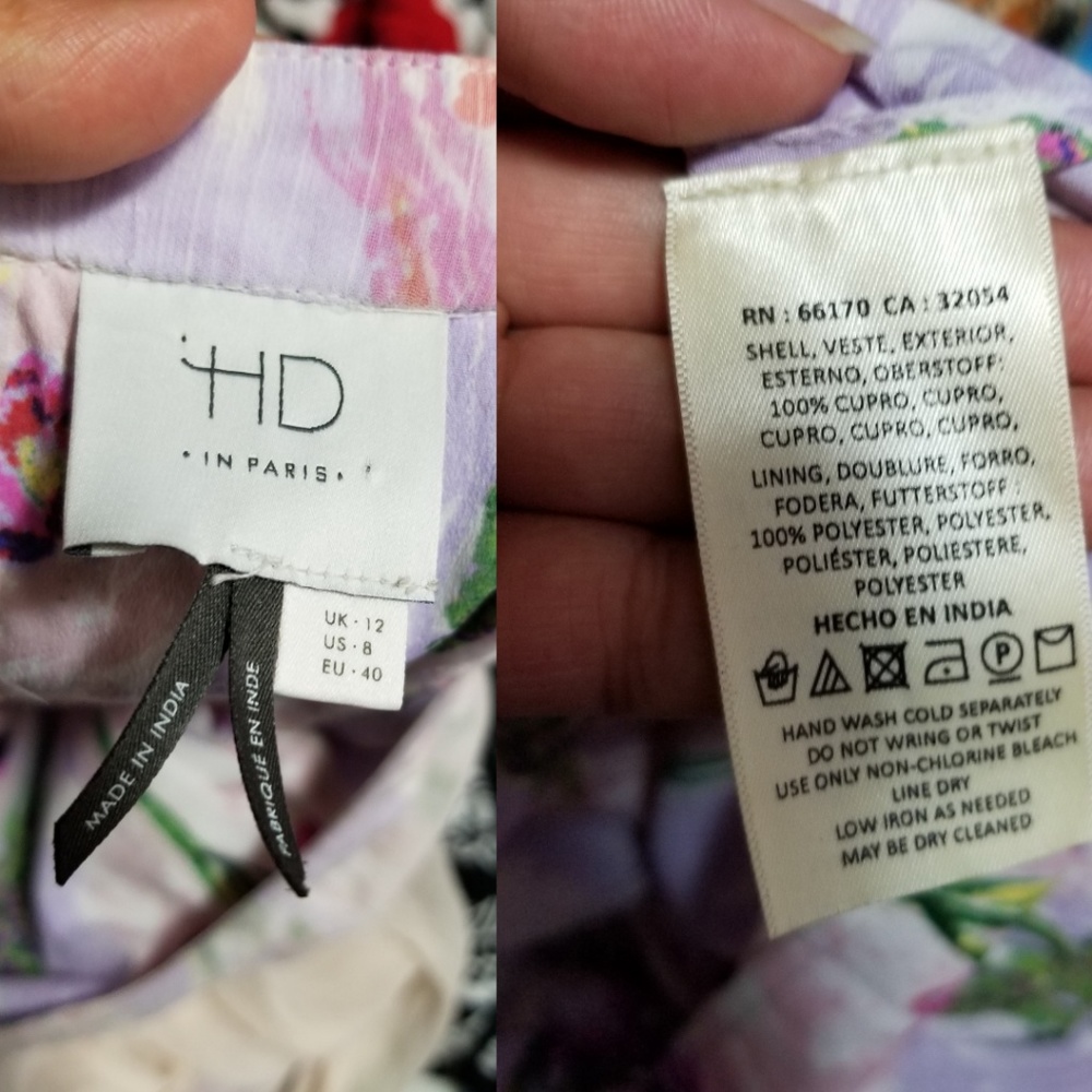 Hd In Paris Ombre Chiffon Floral Swing Dress - image 6